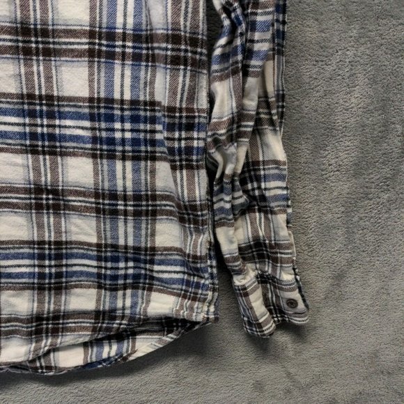 🍑CROFT & BARROW Men Flannel Shirt Winter Button-Down Pocket Casual Plaid MEDIUM - Picture 10 of 12